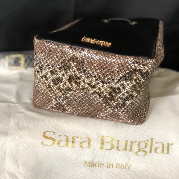 Sara Burglar Ariel Snake Italian Leather Bag NWT💥 - Picture 8 of 8